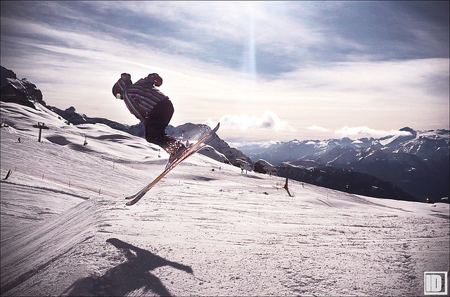 在Madonna di Campiglio滑雪，Il Della拍摄